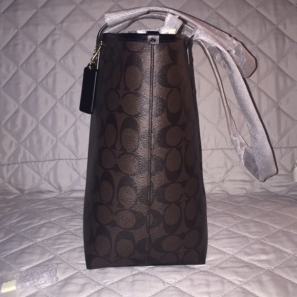 LARGE COACH signature city zip tote NEW WITH TAGS - Picture 3 of 7